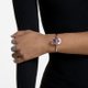 Swarovski Lucent ezüst színű karperec rózsaszín kristállyal 