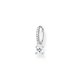 Thomas Sabo Fél pár ezüst karika fülbevaló cirkónia négyzettel CR699-051-14