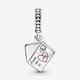 Pandora ékszer Árvácskák borítékban függő ezüst charm 790787C01