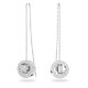 Swarovski Hollow ezüst színű függő fülbevaló kristályokkal 5636435