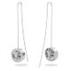Swarovski Hollow ezüst színű függő fülbevaló kristályokkal 5636435