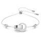 Swarovski Hollow ezüst színű állítható karkötő kristályokkal 5636499