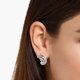 Thomas Sabo Fehér hullám ezüst kapcsos fülbevaló H2225-051-14