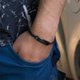 Calvin Klein Fekete acél férfi mágneskapcsos karkötő CK logóval 35000049