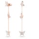 Swarovski Lilia rozé függő pillangós fülbavaló 5636426