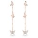 Swarovski Lilia rozé függő pillangós fülbavaló 5636426