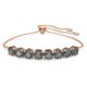 Swarovski Exalta rozé állítható karkötő fekete kristállyal 5643749