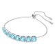 Swarovski Exalta ezüst színű állítható karkötő kék kristállyal 5643755