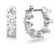 Swarovski Ortyx ezüst színű karika fülbevaló háromszög kristályokkal 5632467
