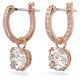 Swarovski Constella rozé függő fülbevaló kristállyal 5639975