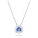 Swarovski Millenia ezüst színű nyaklánc háromszög alakú kék kristállyal 5640290