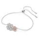 Swarovski Latisha ezüst színű állítható karkötő kristályokkal 5636590