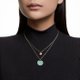 Swarovski Ginger arany tónusú dupla nyaklánc zöld kristállyal 5642947