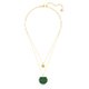 Swarovski Ginger arany tónusú dupla nyaklánc zöld kristállyal 5642947