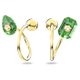 Swarovski Numina arany tónusú karika fülbevaló zöld kristállyal 5613541