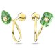 Swarovski Numina arany tónusú karika fülbevaló zöld kristállyal 5613541