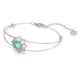 Swarovski Sunshine ezüst színű karkötő zöld kristállyal 5642960