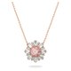 Swarovski Sunshine rozé nyaklánc rózsaszín és fehér kristályokkal 5642961
