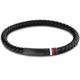 Tommy Hilfiger Fekete bőr karkötő fekete mágneskapoccsal 2790403