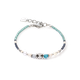 Coeur de Lion Ezüst aqua karkötő ásványokkal és kristály gyönggyel 4349/30-2000