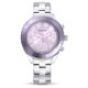 Swarovski Octea lux sport ezüst színű óra lila számlappal 5632484