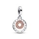 Pandora ékszer Pandora logó ezüst rozé függő charm 782287C01