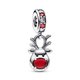 Pandora ékszer Piros orrú rénszarvas függő ezüst charm 792330C01