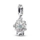 Pandora ékszer Hópelyhes hógömb függő ezüst charm 792369C01