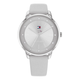 Tommy Hilfiger Paige szürke bőr szíjas ezüst színű női óra 1782542