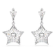 Swarovski Stella ezüst színű csepp alakú fülbevaló kristállyal 5652002