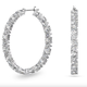 Swarovski Ortyx ezüst színű karika fülbevaló kristállyal 5632466
