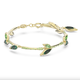 Swarovski Dellium arany színű karkötő zöld swarovski kristállyal 5645374