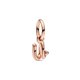 Pandora ékszer U betű rozé függő charm 782479C01