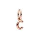 Pandora ékszer C betű rozé függő charm 782472C01