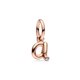Pandora ékszer A betű rozé függő charm 782531C01