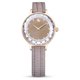 Swarovski Octea Nova rozé színű női óra bézs bőrszíjjal és kristállyal 5649999