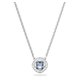 Swarovski Angelic ezüst színű nyaklánc sötétkék négyzet alakú kristállyal 5662142