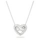 Swarovski Matrix ezüst színű nyakánc csavart szív kristály medállal 5647924