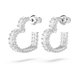 Swarovski Matrix ezüst színű szív karika fülbevaló kristállyal 5653170