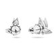 Swarovski Lilia ezüst színű bedugós kék pillangós fülbevaló 5662183
