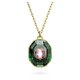 Swarovski Chroma arany színű nyaklánc kisebb rózsaszín zöld kristály medállal 5651292