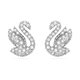 Swarovski Ikonikus swarovski hattyú ezüst színű bedugós fülbevaló 5647873