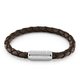 Tommy Hilfiger Sötétbarna fonott bőr karkötő Th monogrammos mágneskapoccsal 2790478