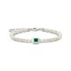Thomas Sabo Tenyésztett gyöngy karkötő zöld kővel és tűzzománccal A2096-082-6-L19V