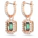 Swarovski Millenia rozé színű fülbevaló zöld központi kristállyal 5650068
