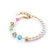 Coeur de Lion GeoCUBE arany színű multicolor karkötő gyöngyökkel 4086/30-1527