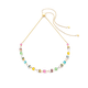 Coeur de Lion GeoCUBE arany színű állítható színes nyaklánc gyöngyökkel 4085/10-1527