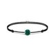 Thomas Sabo  Állítható fekete textil karkötő malachit gyönggyel A2105-475-6-L22V