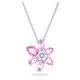 Swarovski Gema ezüst színű nyaklánc virág metszésű rózsaszín kristállyal 5662493
