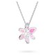 Swarovski Gema ezüst színű nyaklánc virág metszésű rózsaszín kristállyal 5662493